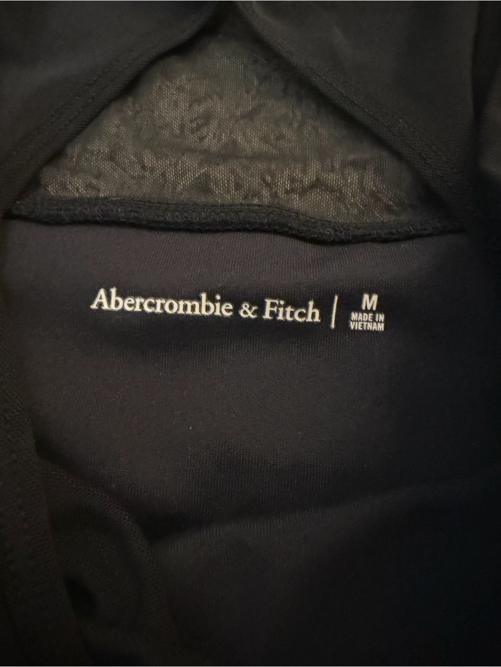 Abercrombie & Fitch Black One Shoulder Mesh Bodysuit Long Sleeve Slim Fit - Picture 5 of 5